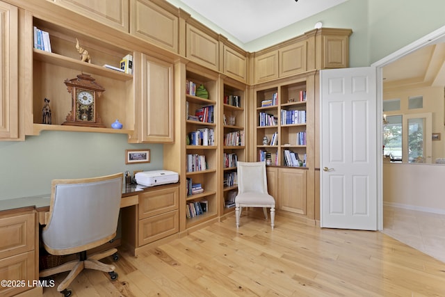102 Lake Somerset Cir, Bluffton, SC 29909 - office space with built in study area and light wood-style flooring
