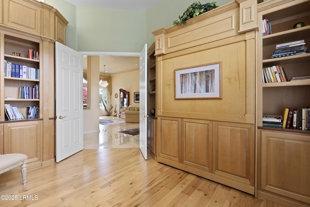 102 Lake Somerset Cir, Bluffton, SC 29909 - living area with light wood finished floors and built in shelves