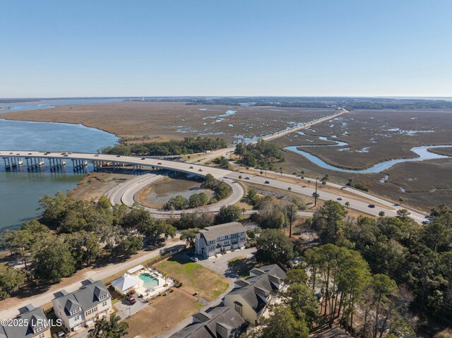 100 Battery Creek Club Dr, Beaufort, SC 29902 - aerial overview of property's location featuring a large body of water and a notable bridge