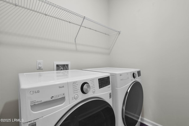 171 Great Bend Dr, Beaufort, SC 29906 - laundry area with separate washer and dryer and laundry area