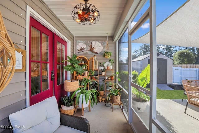 view of sunroom