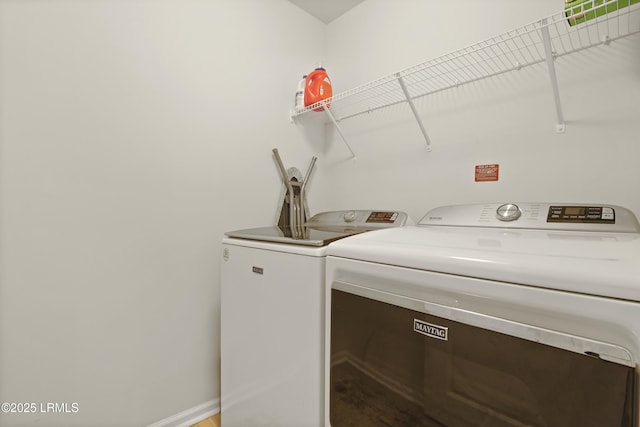 74 Keowee Ln, Beaufort, SC 29906 - washroom with washing machine and clothes dryer and baseboards