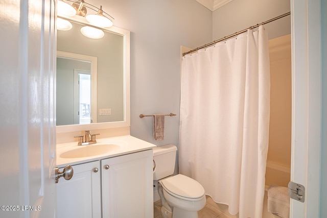 1348 Rowland Dr, Saint Helena Island, SC 29920 - bathroom with vanity, walk in shower, and toilet