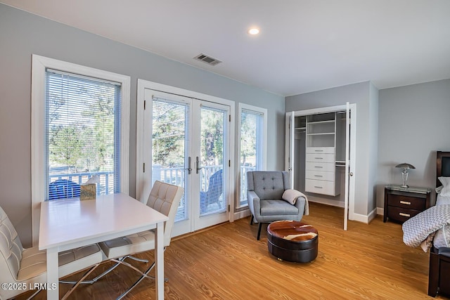 1348 Rowland Dr, Saint Helena Island, SC 29920 - doorway with light hardwood / wood-style floors and french doors