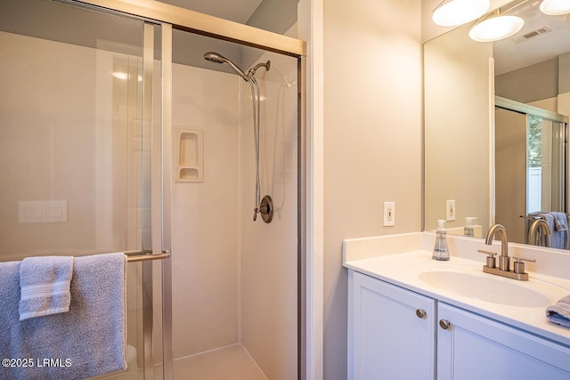 1348 Rowland Dr, Saint Helena Island, SC 29920 - bathroom featuring vanity and an enclosed shower