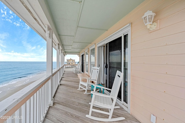 108 Harbor Dr N, Harbor Island, SC 29920 - wooden terrace featuring view of water and beach