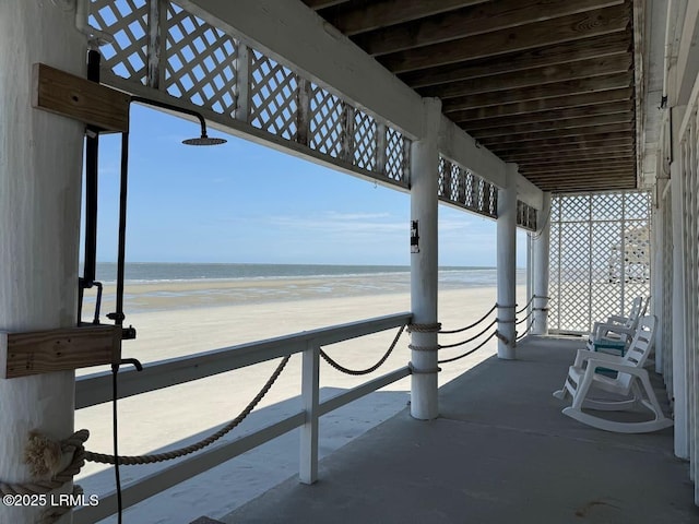 108 Harbor Dr N, Harbor Island, SC 29920 - view of patio featuring view of water and beach