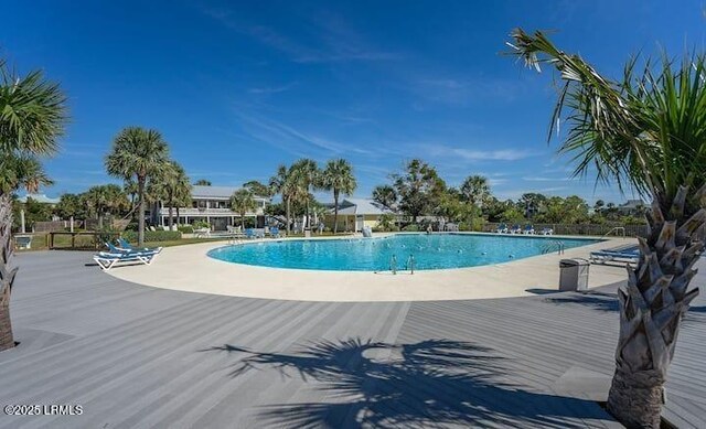108 Harbor Dr N, Harbor Island, SC 29920 - community pool featuring a patio area