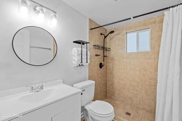 7058 Roseida Rd, Beaufort, SC 29906 - bathroom with vanity and a tile shower