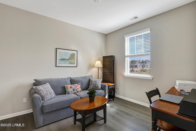 265 Beachcomber Blvd, Hardeeville, SC 29927 - living area featuring wood finished floors, visible vents, and baseboards