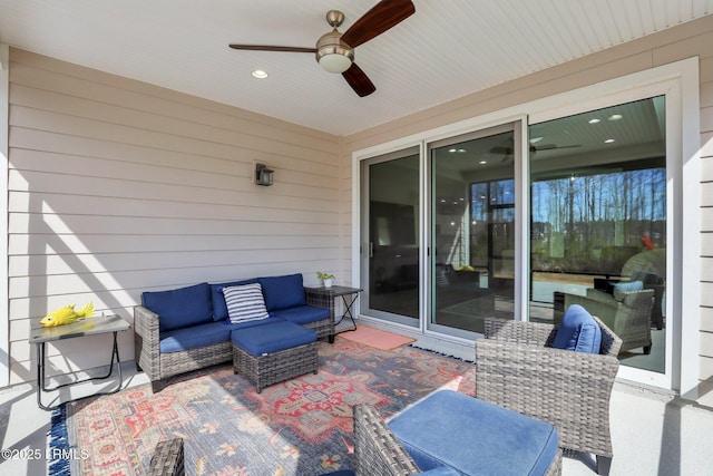 265 Beachcomber Blvd, Hardeeville, SC 29927 - view of patio / terrace with ceiling fan and an outdoor living space