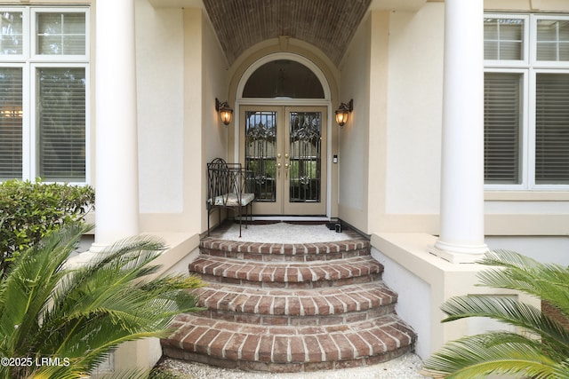 283 Seabrook Dr, Hilton Head Island, SC 29926 - doorway to property featuring french doors and stucco siding