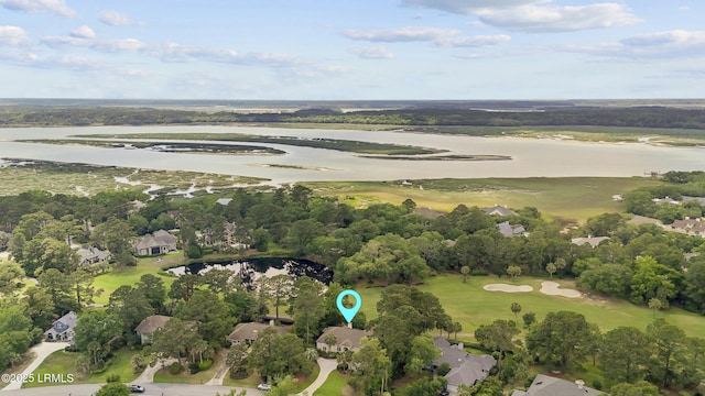 283 Seabrook Dr, Hilton Head Island, SC 29926 - view of property location with a large body of water, a golf club, and nearby suburban area