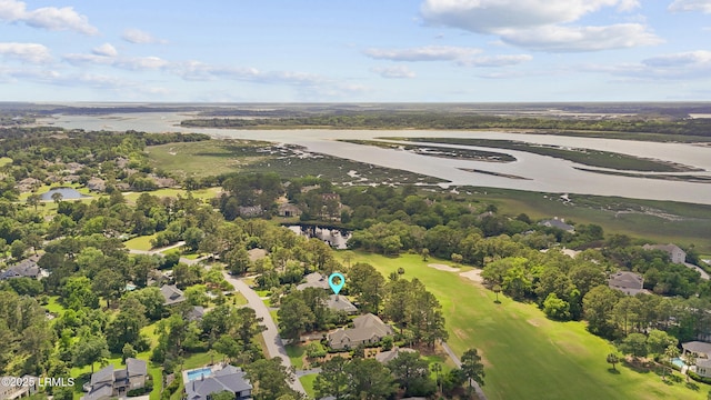283 Seabrook Dr, Hilton Head Island, SC 29926 - aerial view of residential area featuring a nearby body of water and a golf club