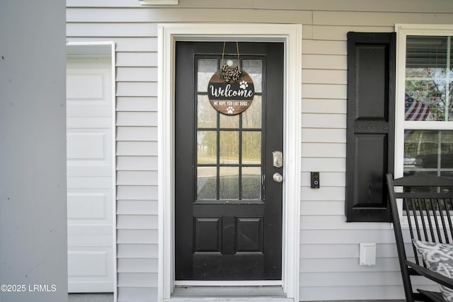 view of doorway to property