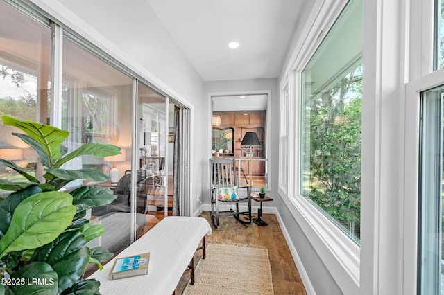 36 Stuart Town Ct, Beaufort, SC 29902 - sunroom with wood finished floors, baseboards, and recessed lighting