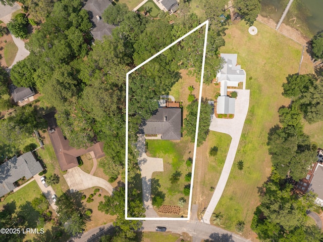 36 Stuart Town Ct, Beaufort, SC 29902 - aerial perspective of suburban area with property boundaries highlighted