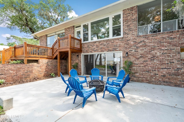 36 Stuart Town Ct, Beaufort, SC 29902 - view of patio / terrace featuring an outdoor fire pit