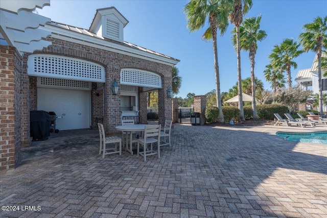 view of patio / terrace featuring area for grilling