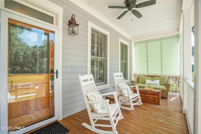 1108 12th St, Port Royal, SC 29935 - sunroom with ceiling fan and outdoor lounge area