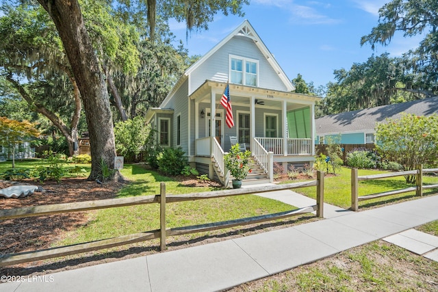 1108 12th St, Port Royal, SC 29935 - view of front facade with covered porch