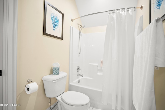 1108 12th St, Port Royal, SC 29935 - bathroom with toilet and shower / bath combination with curtain