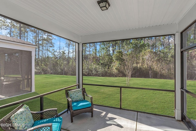 view of sunroom