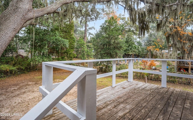 view of wooden deck