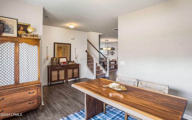 dining room featuring dark hardwood / wood-style floors