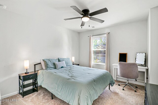 32 Chinquapin St, Beaufort, SC 29906 - bedroom featuring carpet floors, visible vents, a ceiling fan, and baseboards