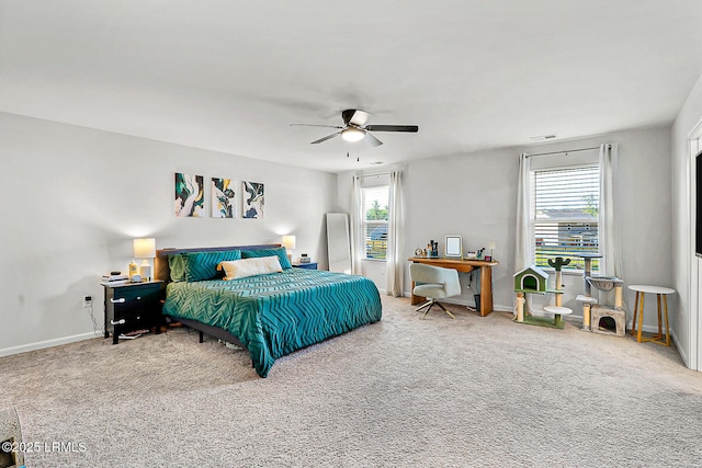 32 Chinquapin St, Beaufort, SC 29906 - bedroom featuring carpet flooring, baseboards, and ceiling fan