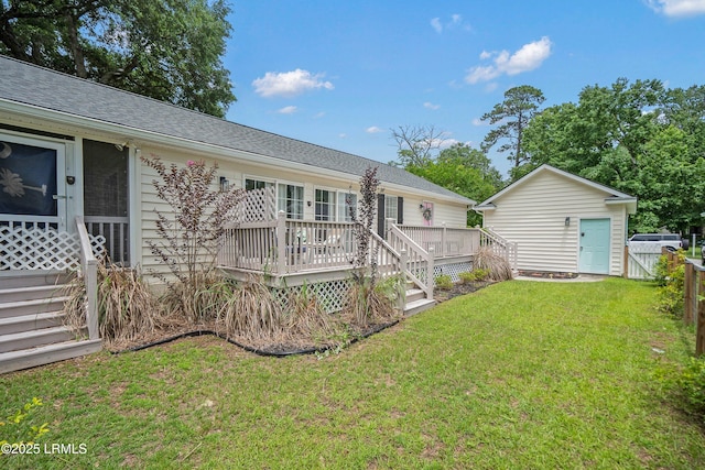 10 Rockville Way, Beaufort, SC 29902 - rear view of property featuring a deck