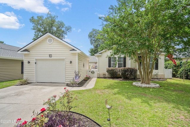 10 Rockville Way, Beaufort, SC 29902 - view of front of property with driveway, a garage, and a front lawn
