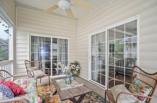 10 Rockville Way, Beaufort, SC 29902 - sunroom featuring a ceiling fan