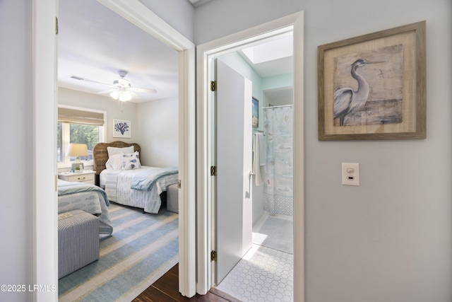 8 Bradley Beach Rd, Hilton Head Island, SC 29928 - corridor featuring a skylight
