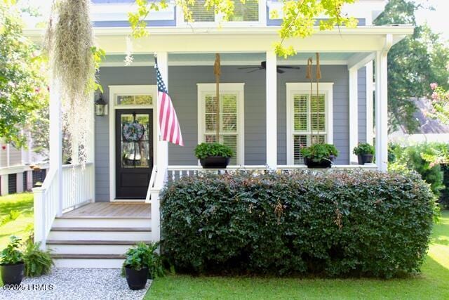 10 Hayek St, Beaufort, SC 29907 - property entrance featuring a porch