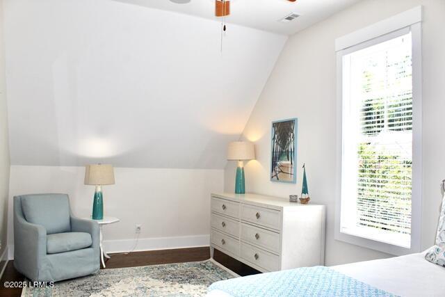 10 Hayek St, Beaufort, SC 29907 - bedroom featuring wood finished floors, vaulted ceiling, and multiple windows