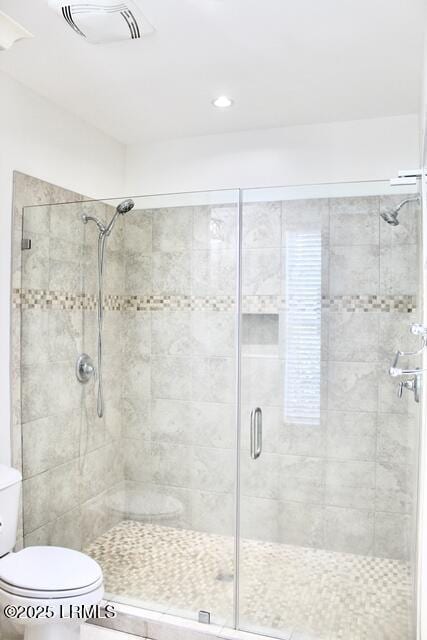 10 Hayek St, Beaufort, SC 29907 - full bathroom featuring a shower stall and recessed lighting