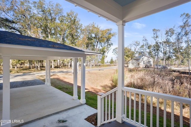 view of patio with a gazebo