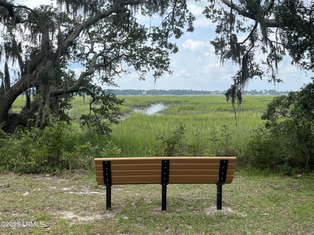 view of community featuring a water view and a rural view