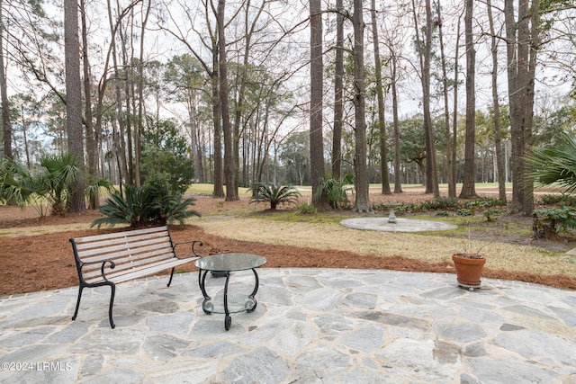 surrounding community featuring a patio