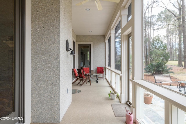 view of sunroom