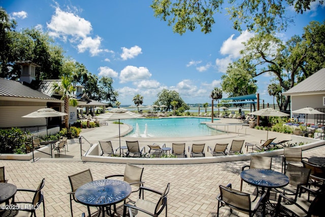 208 Cotton Dike Rd, Saint Helena Island, SC 29920 - community pool featuring a patio