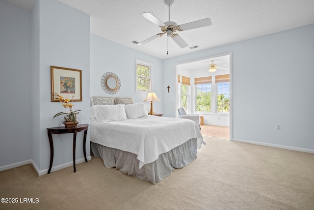 208 Cotton Dike Rd, Saint Helena Island, SC 29920 - carpeted bedroom with baseboards and ceiling fan