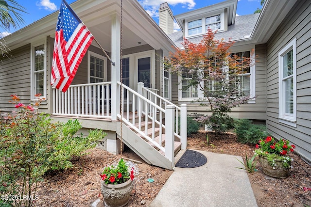 208 Cotton Dike Rd, Saint Helena Island, SC 29920 - doorway to property with covered porch