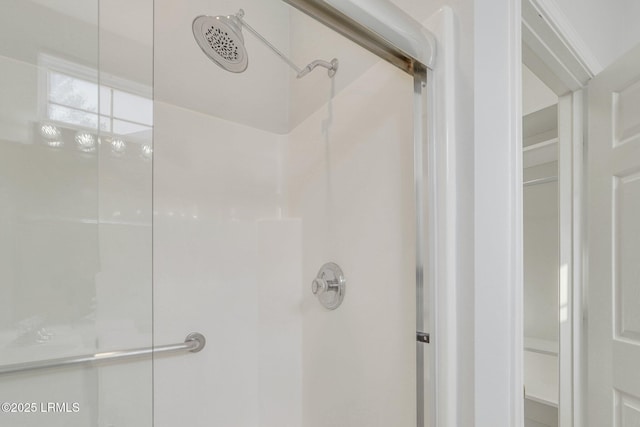 bathroom featuring walk in shower