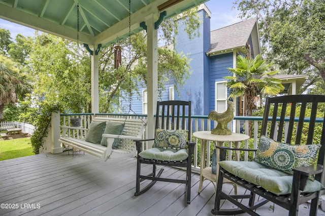 1009 9th St, Port Royal, SC 29935 - view of wooden deck