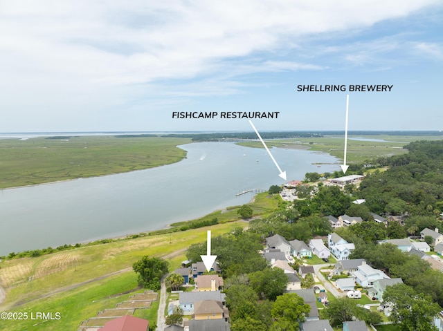 1009 9th St, Port Royal, SC 29935 - aerial perspective of suburban area featuring a nearby body of water