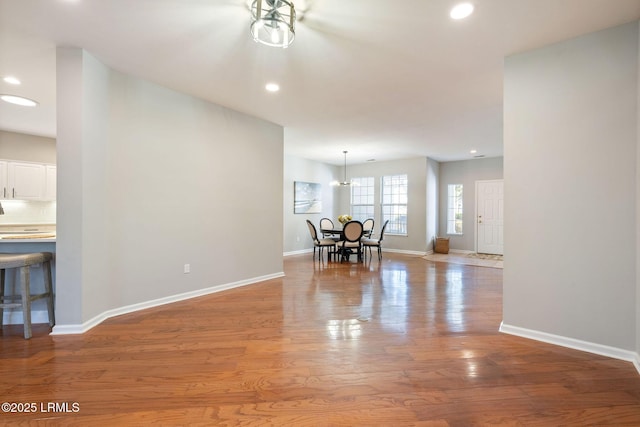 empty room featuring light hardwood / wood-style flooring