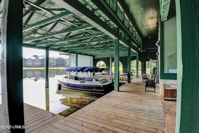 10 Anchor Bay Ct, Bluffton, SC 29910 - dock featuring boat lift and a water view